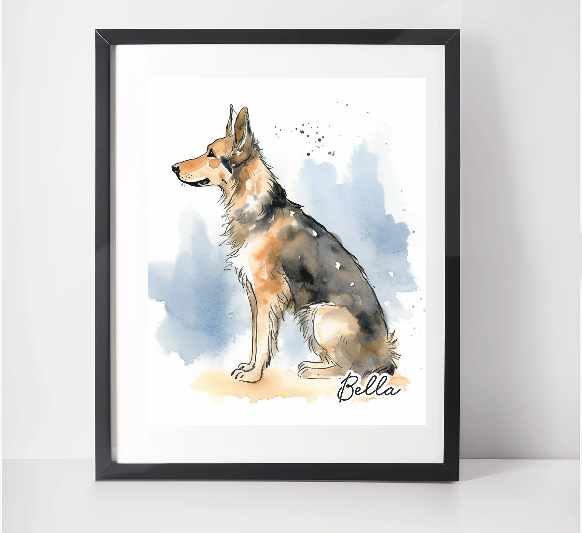 Personalised German Shepherd Art Print