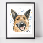 Personalised German Shepherd Art Print