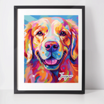 Personalised Golden Retriever Art Print