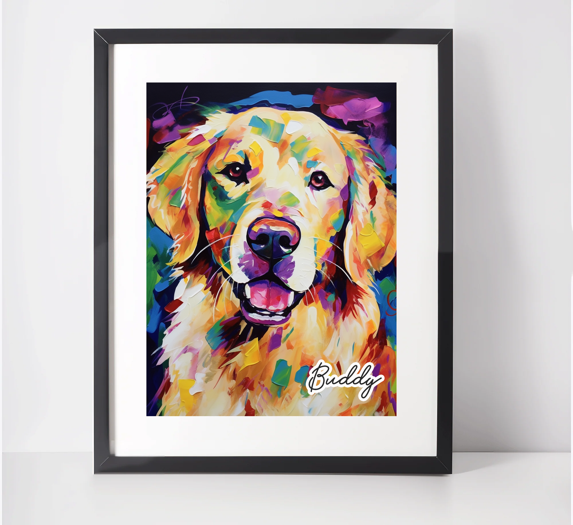 Personalised Golden Retriever Art Print