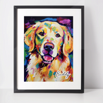 Personalised Golden Retriever Art Print