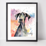 Personalised Great Dane Art Print