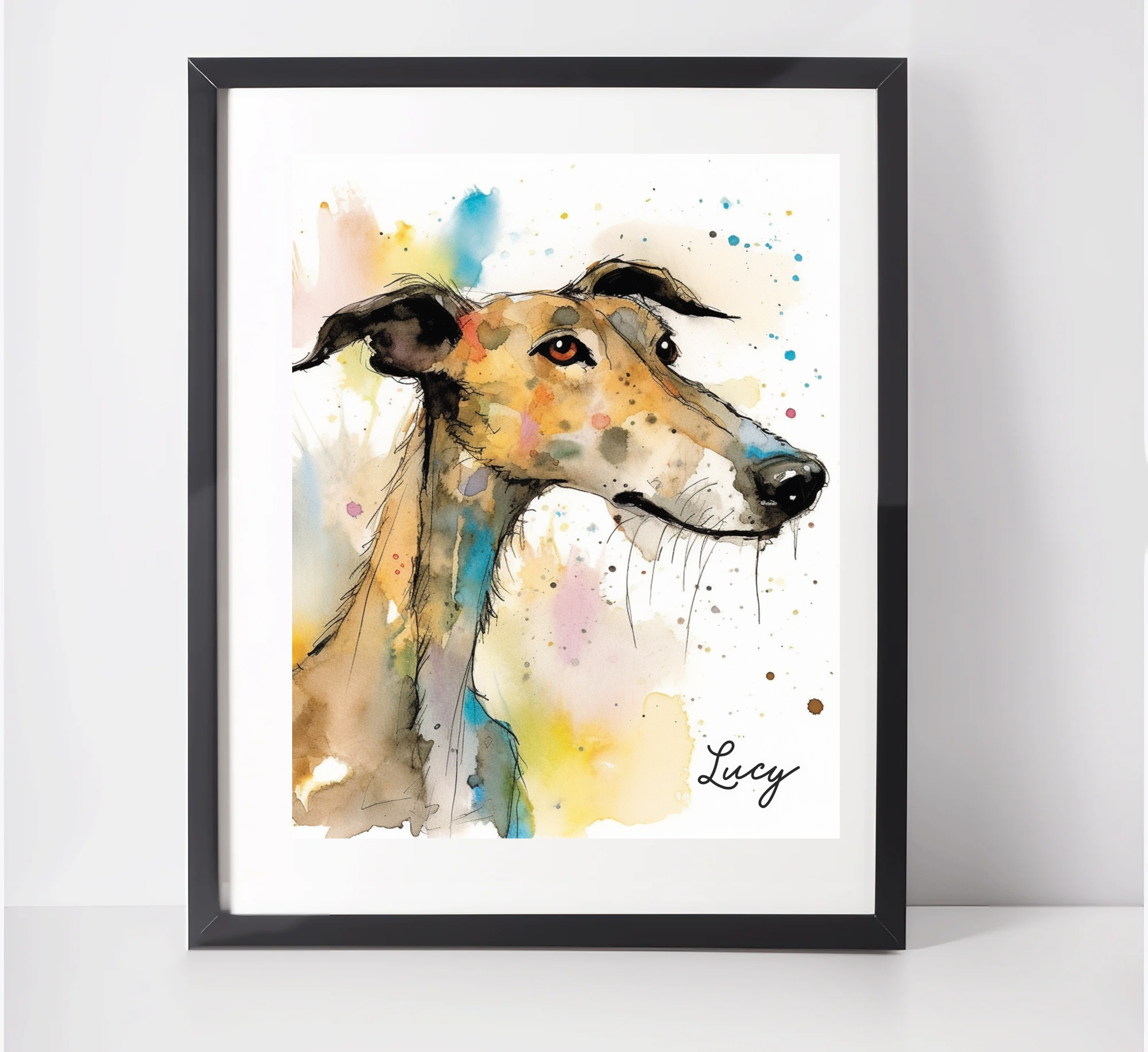 Personalised Greyhound Art Print