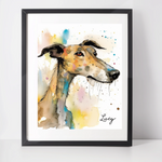 Personalised Greyhound Art Print