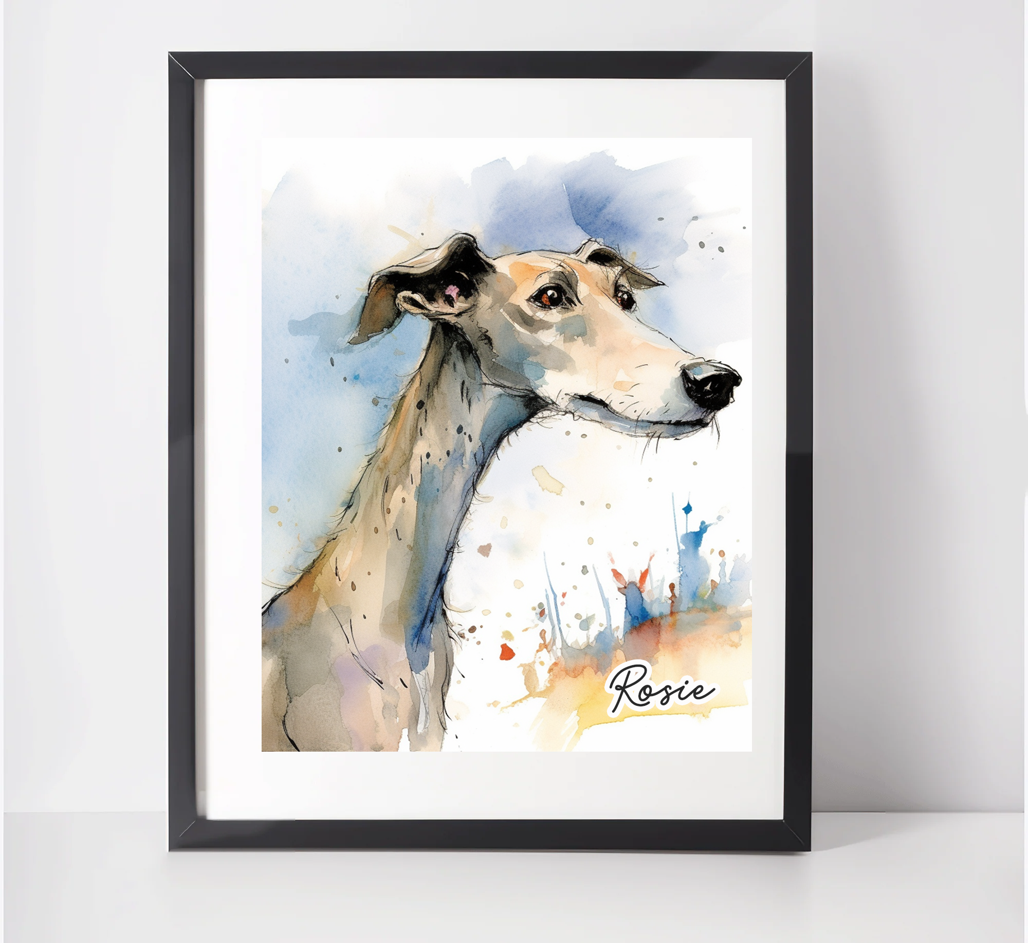 Personalised Greyhound Art Print