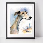 Personalised Greyhound Art Print