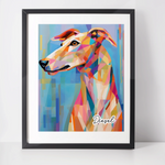 Personalised Greyhound Art Print