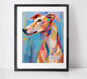 Personalised Greyhound Art Print