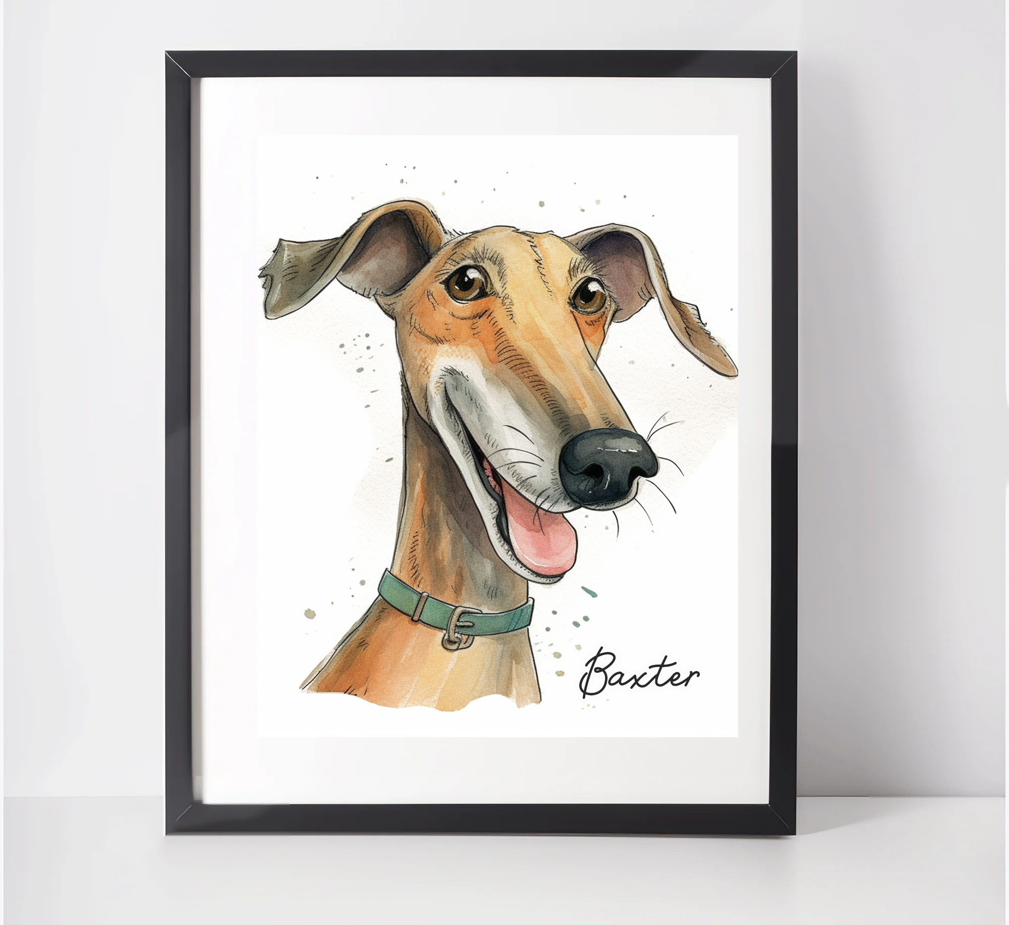 Personalised Greyhound Art Print