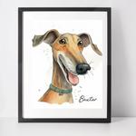 Personalised Greyhound Art Print