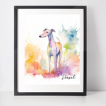 Personalised Greyhound Art Print