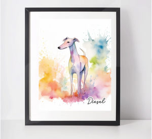 Personalised Greyhound Art Print