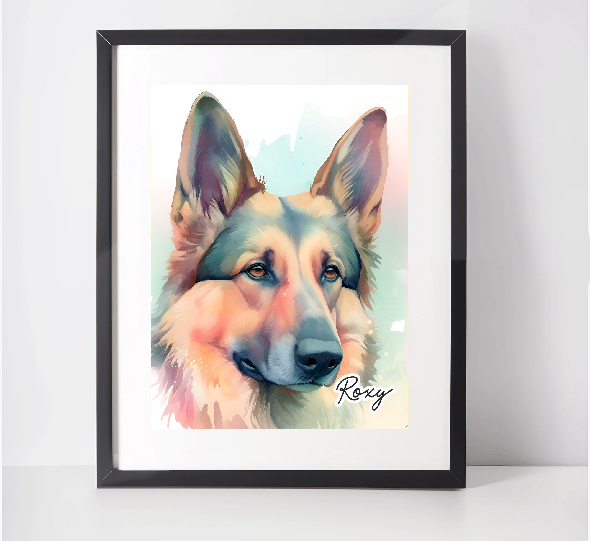 Personalised German Shepherd Art Print