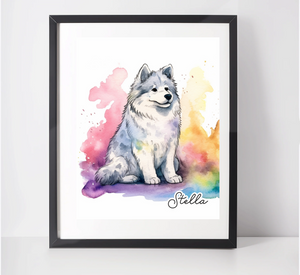 Personalised Siberian Husky Art Print