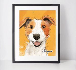 Personalised Jack Russell Art Print