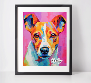 Personalised Jack Russell Art Print