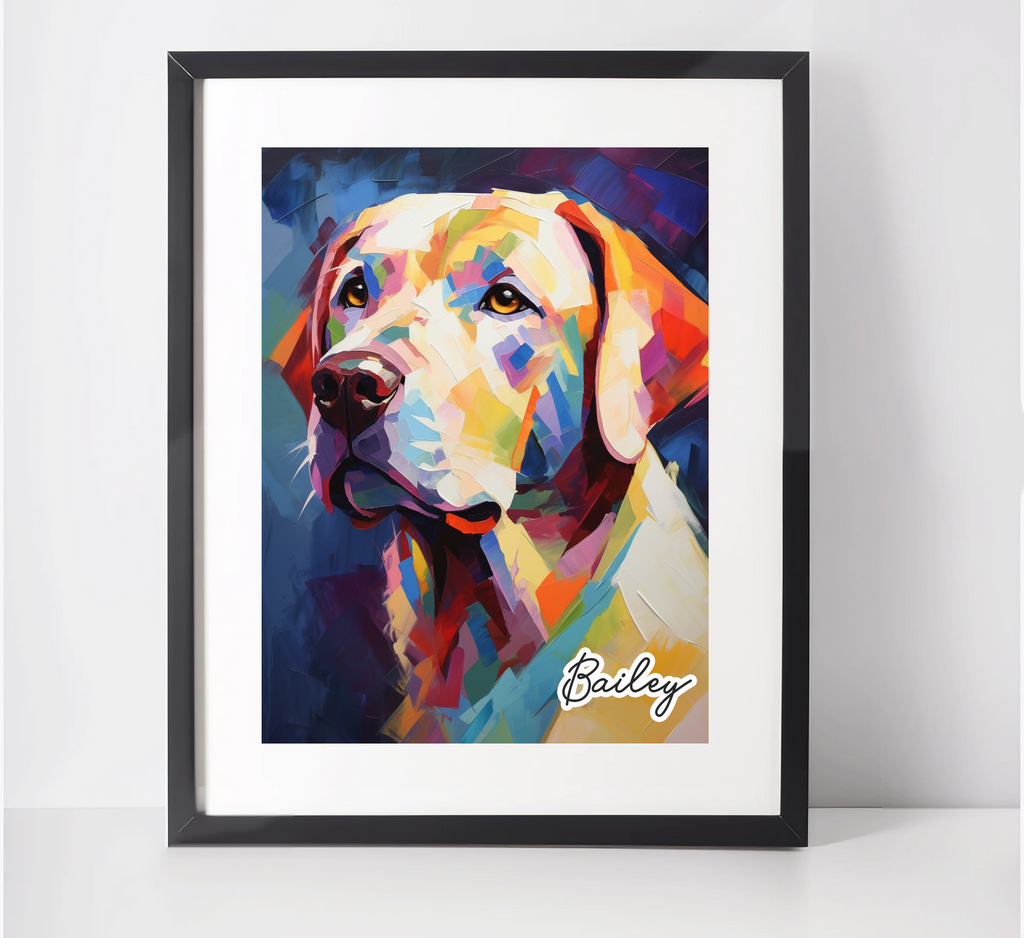 Personalised Labrador Retriever Art Print