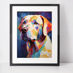 Personalised Labrador Retriever Art Print