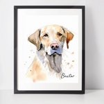 Personalised Labrador Retriever Art Print