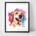 Personalised Labrador Retriever Art Print