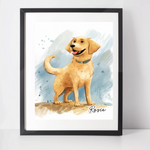 Personalised Labrador Retriever Art Print