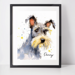 Personalised Miniature Schnauzer Art Print