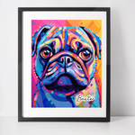 Personalised Pug Art Print