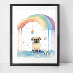 Personalised Pug Art Print