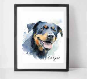 Personalised Rottweiler Art Print