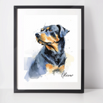 Personalised Rottweiler Art Print