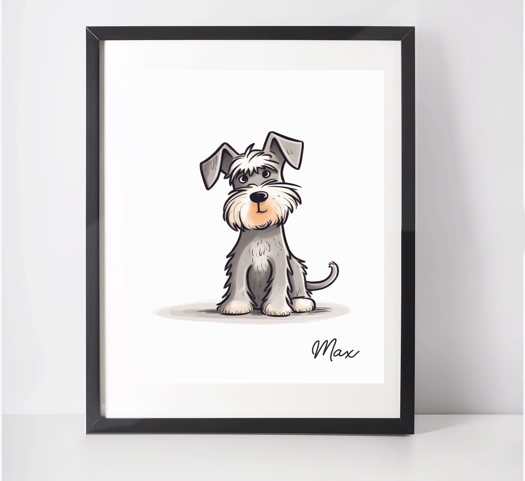 Personalised Schnauzer Art Print