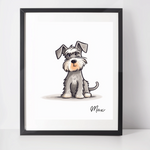 Personalised Schnauzer Art Print