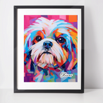 Personalised Shih Tzu Art Print