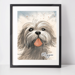 Personalised Shih Tzu Art Print