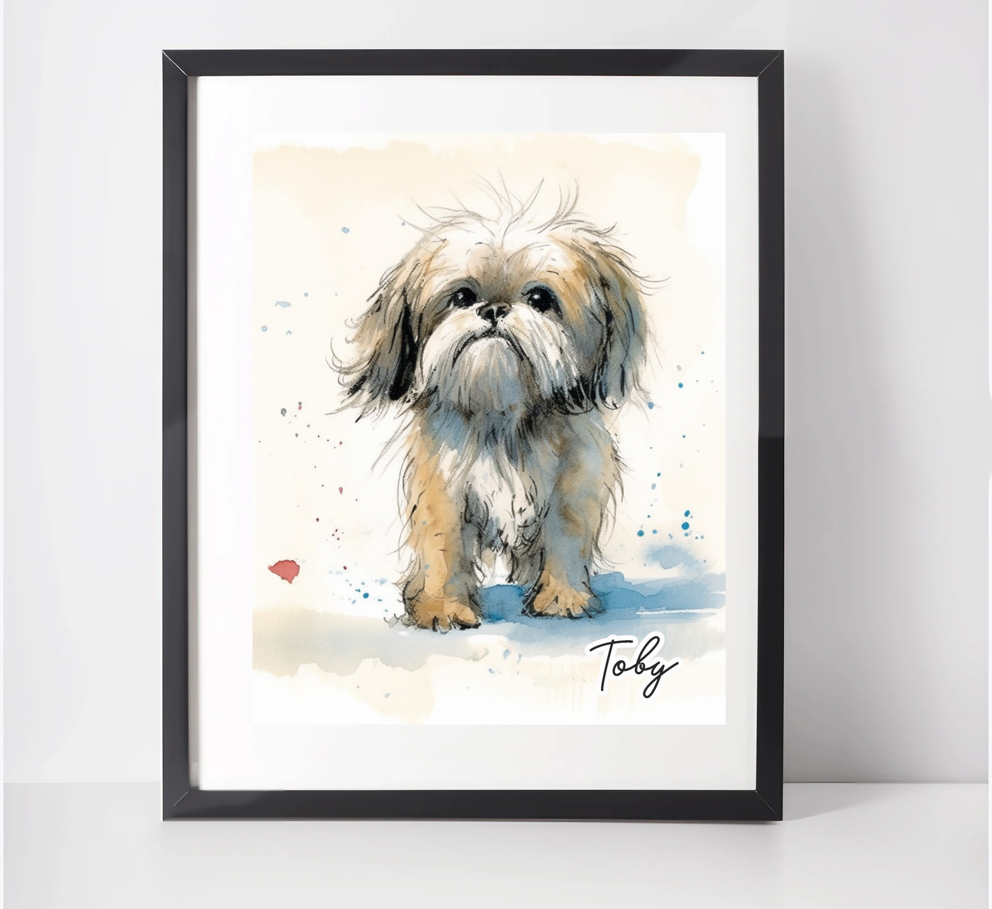 Personalised Shih Tzu Art Print