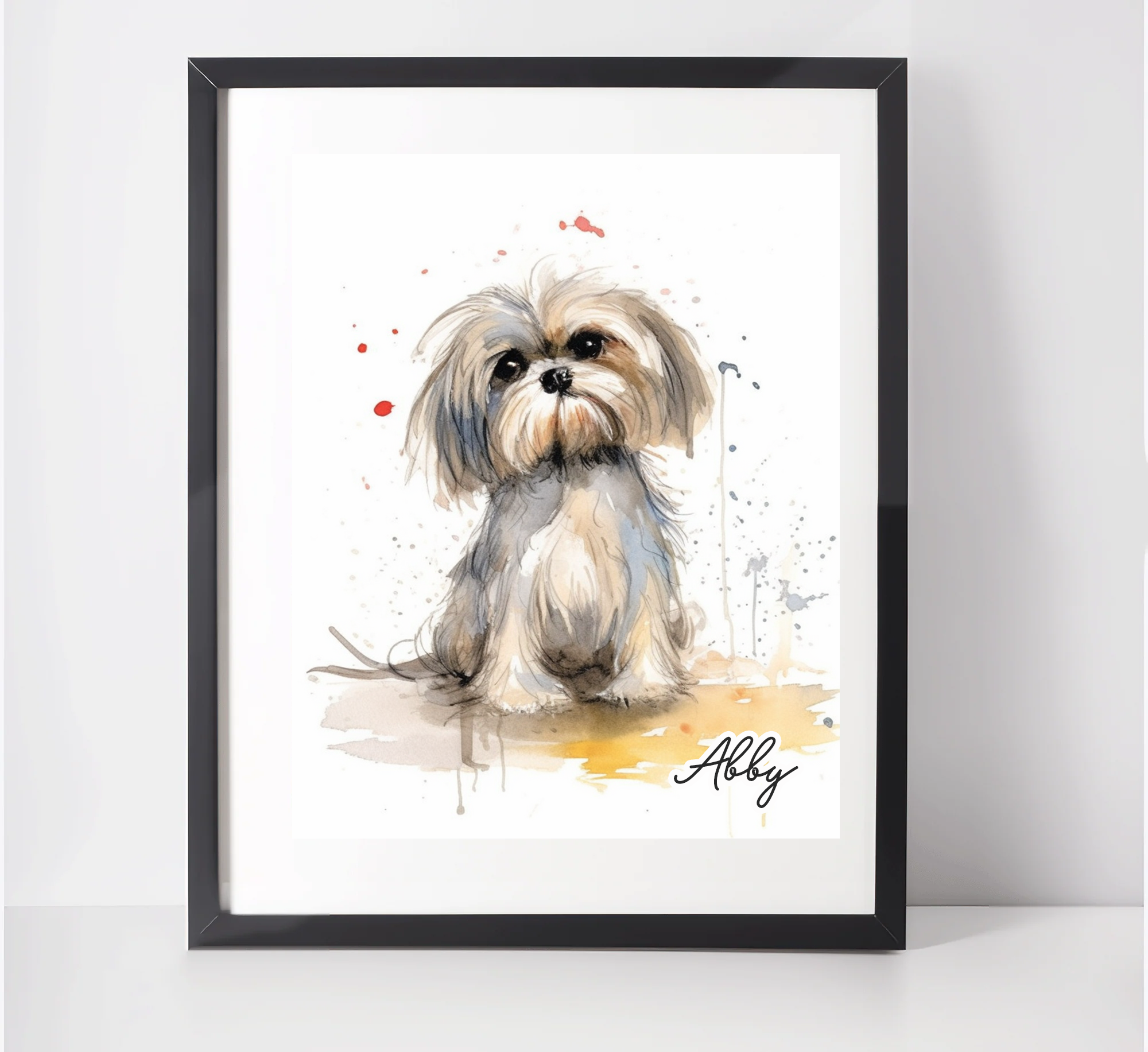 Personalised Shih Tzu Art Print