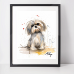 Personalised Shih Tzu Art Print