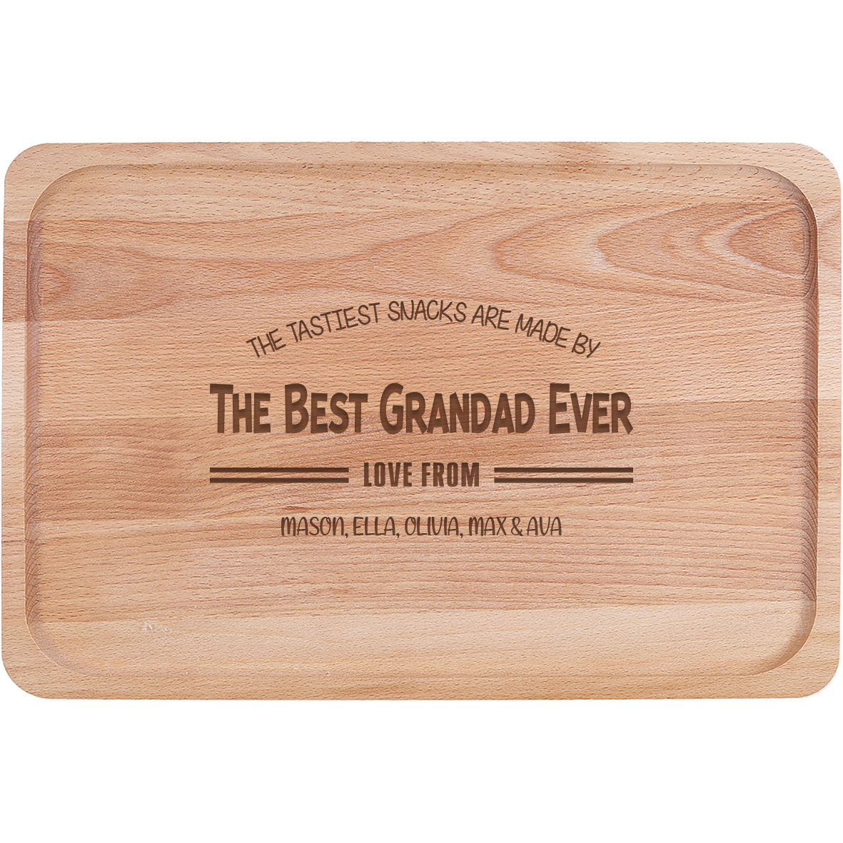 Personalised Chopping Board - Tastiest Snacks