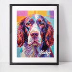 Personalised Springer Spaniel Art Print