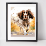 Personalised Springer Spaniel Art Print