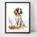 Personalised Springer Spaniel Art Print