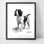 Personalised Springer Spaniel Art Print