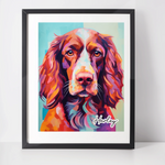 Personalised Springer Spaniel Art Print