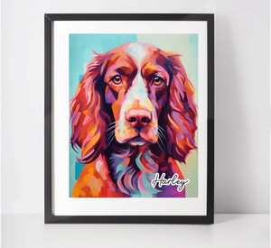 Personalised Springer Spaniel Art Print