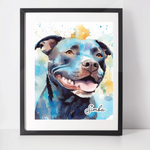 Personalised Staffordshire Bull Terrier Art Print