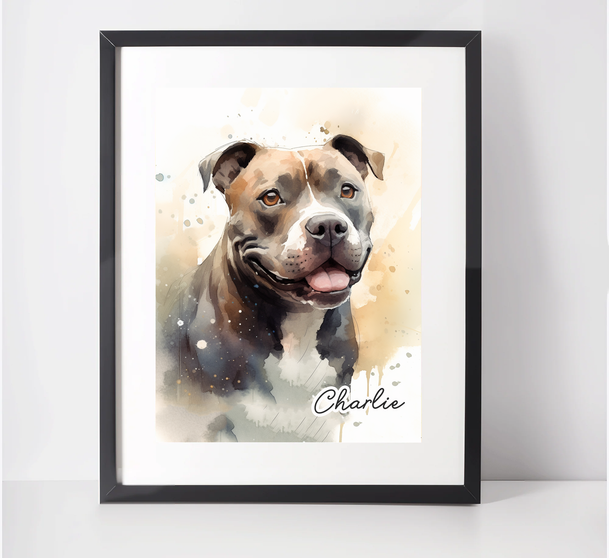 Staffy wall art sale