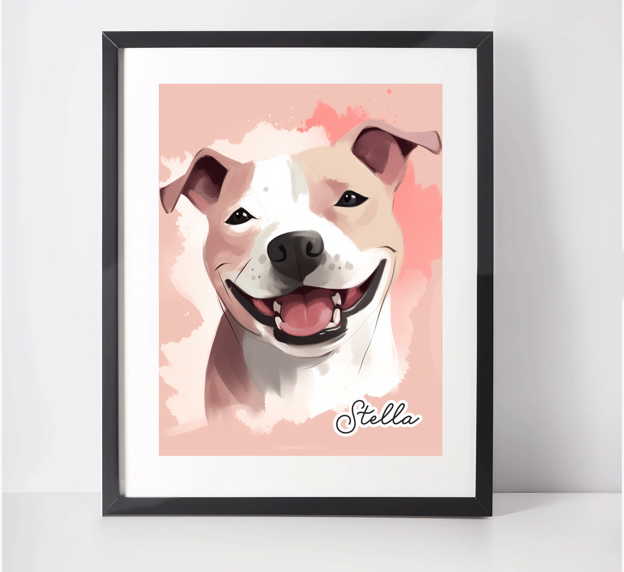 Personalised Staffordshire Bull Terrier Art Print