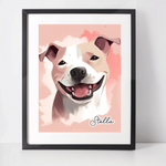 Personalised Staffordshire Bull Terrier Art Print