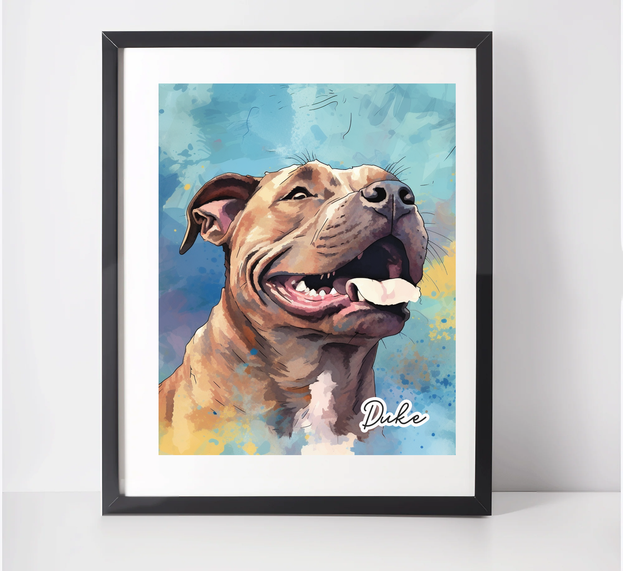 Personalised Staffordshire Bull Terrier Art Print