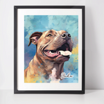 Personalised Staffordshire Bull Terrier Art Print